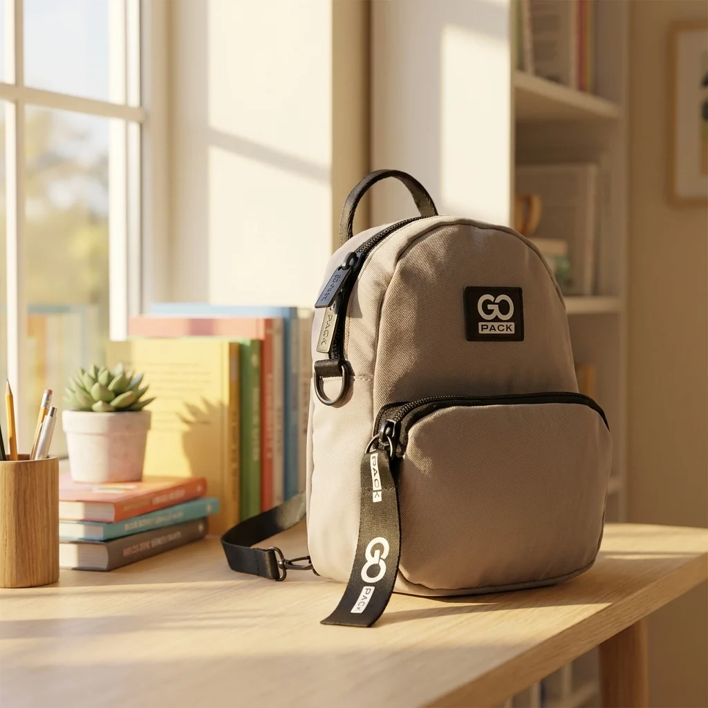 Міні рюкзак-сумка GoPack Education GO24-181XXS-1 бежевий — Міські та для подорожей