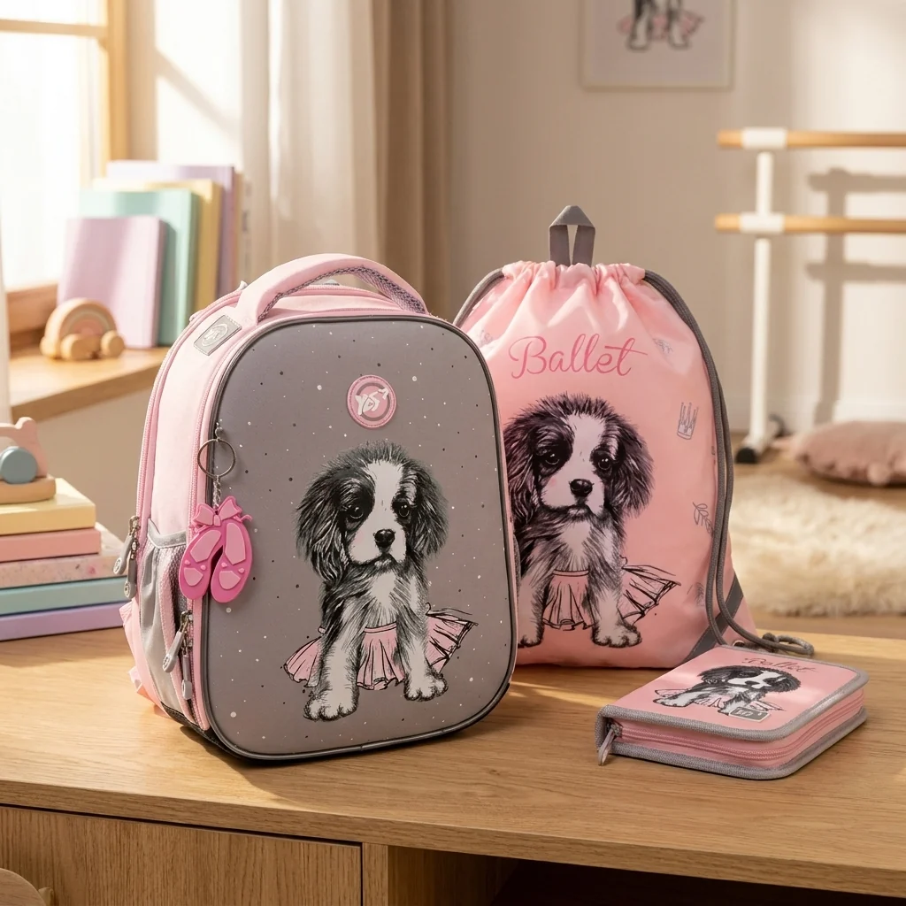 Набір колекційний YES H-100_Collection Doggy Ballet — Шкільні рюкзаки