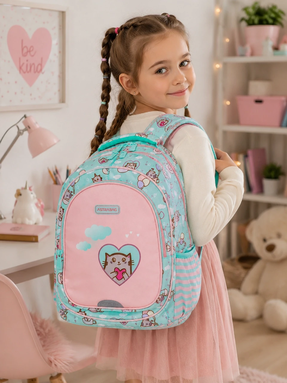 Рюкзак 3 відділення ASTRABAG AB300  KITTYS WORLD