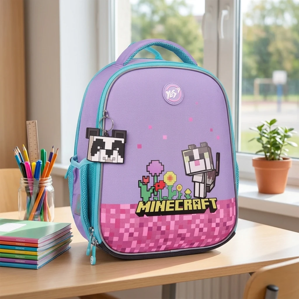 Рюкзак ортопедичний каркасний YES H-100 Minecraft Pinky 550094