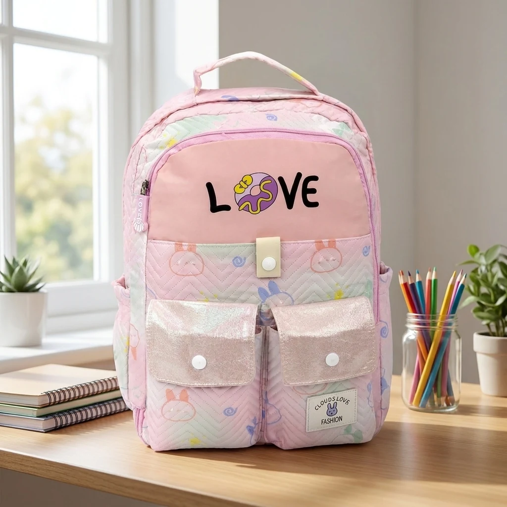 Рюкзак шкільний рожевий Donat Love YВ1617