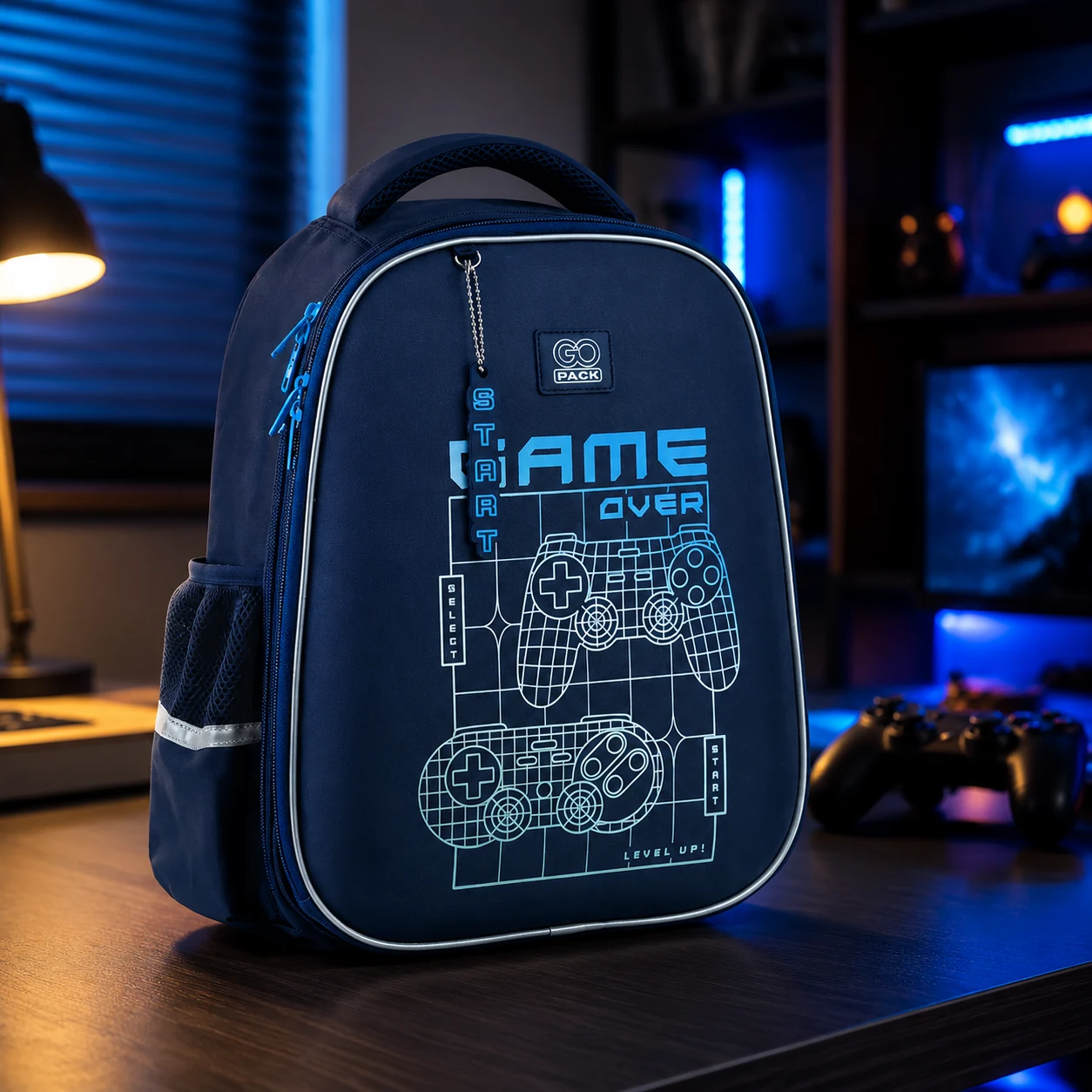 Рюкзак GoPack Education напівкаркасний 165M Level Up — Каркасні ортопедичні