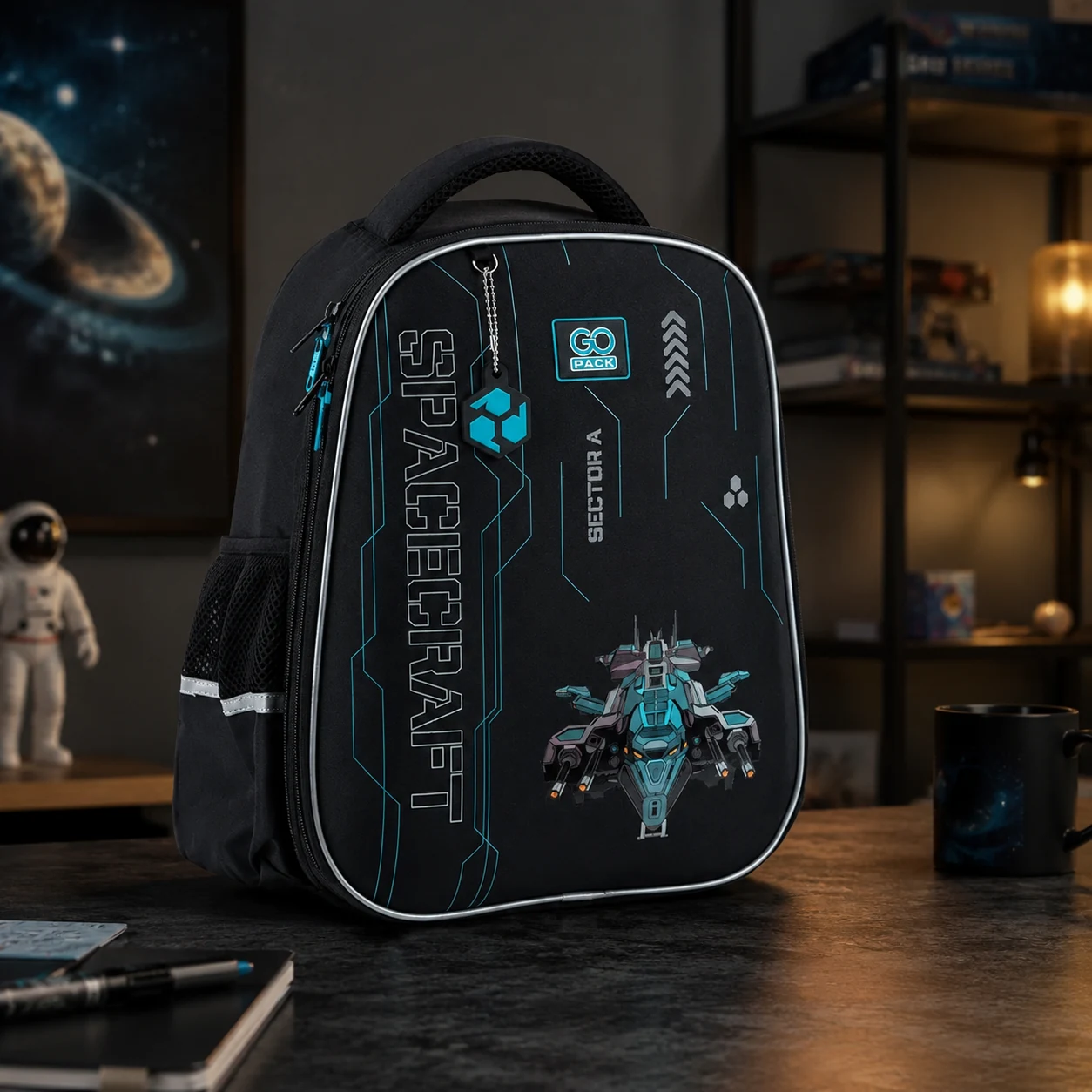 Рюкзак GoPack Education напівкаркасний 165M Spacecraft — Каркасні ортопедичні