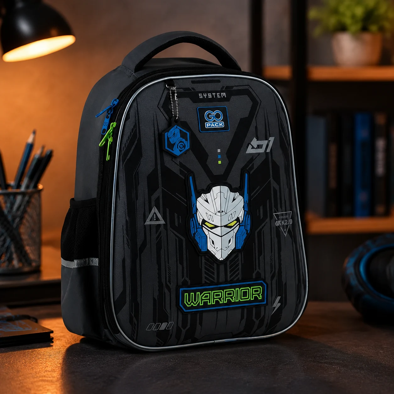 Рюкзак GoPack Education напівкаркасний 165M Warrior — Каркасні ортопедичні