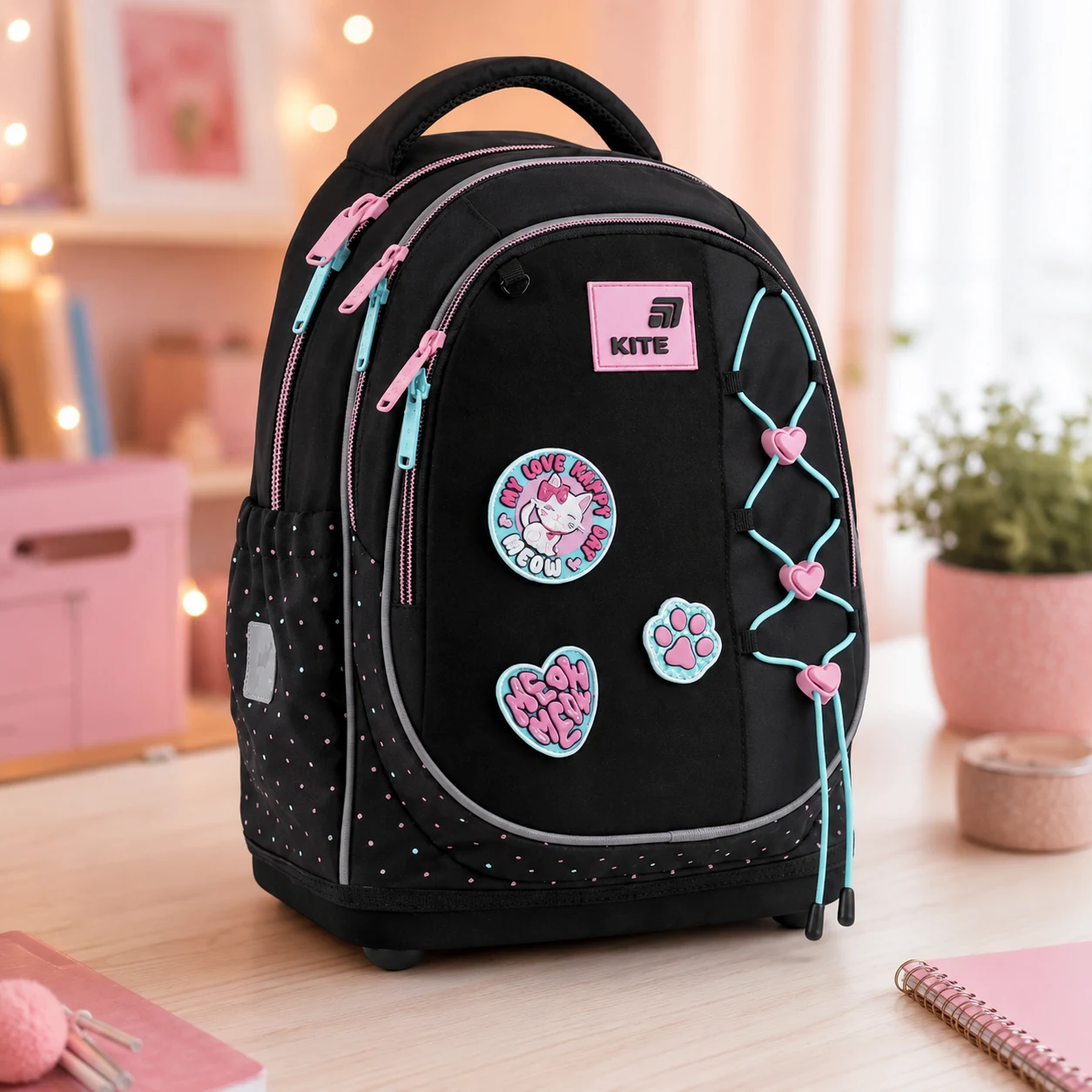 Рюкзак Kite Education 724 Pretty Kitty K26-724S-1 — Шкільні рюкзаки