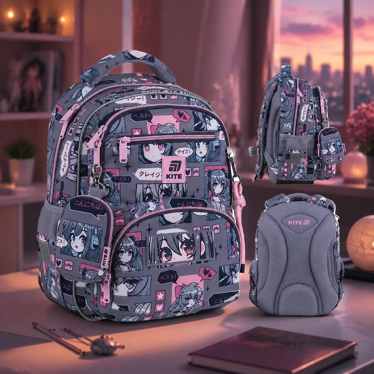 Рюкзак Kite Education 773 Anime Girl K25-773M-5 — Шкільні рюкзаки