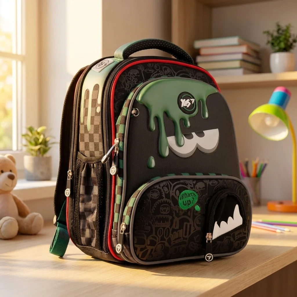 Рюкзак шкільний каркасний YES S-30 JUNO ULTRA Premium Monsters — Каркасні ортопедичні