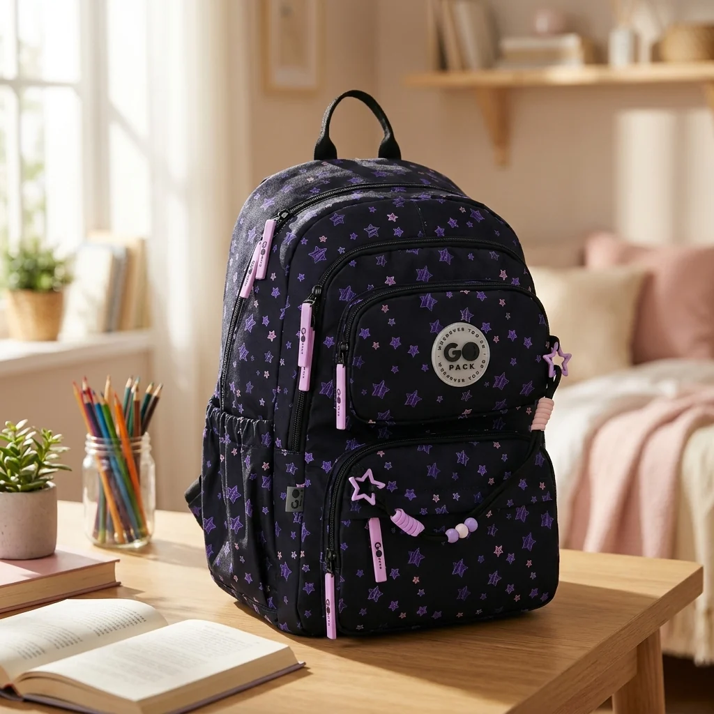 Рюкзак шкільний GoPack Education Stars GO26-120M-1 — Шкільні рюкзаки