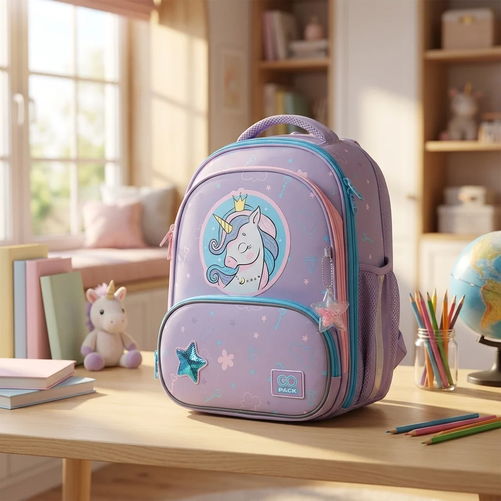Рюкзак шкільний каркасний GoPack Education Fairytale Unicorn GO25-597M-3 — Каркасні ортопедичні