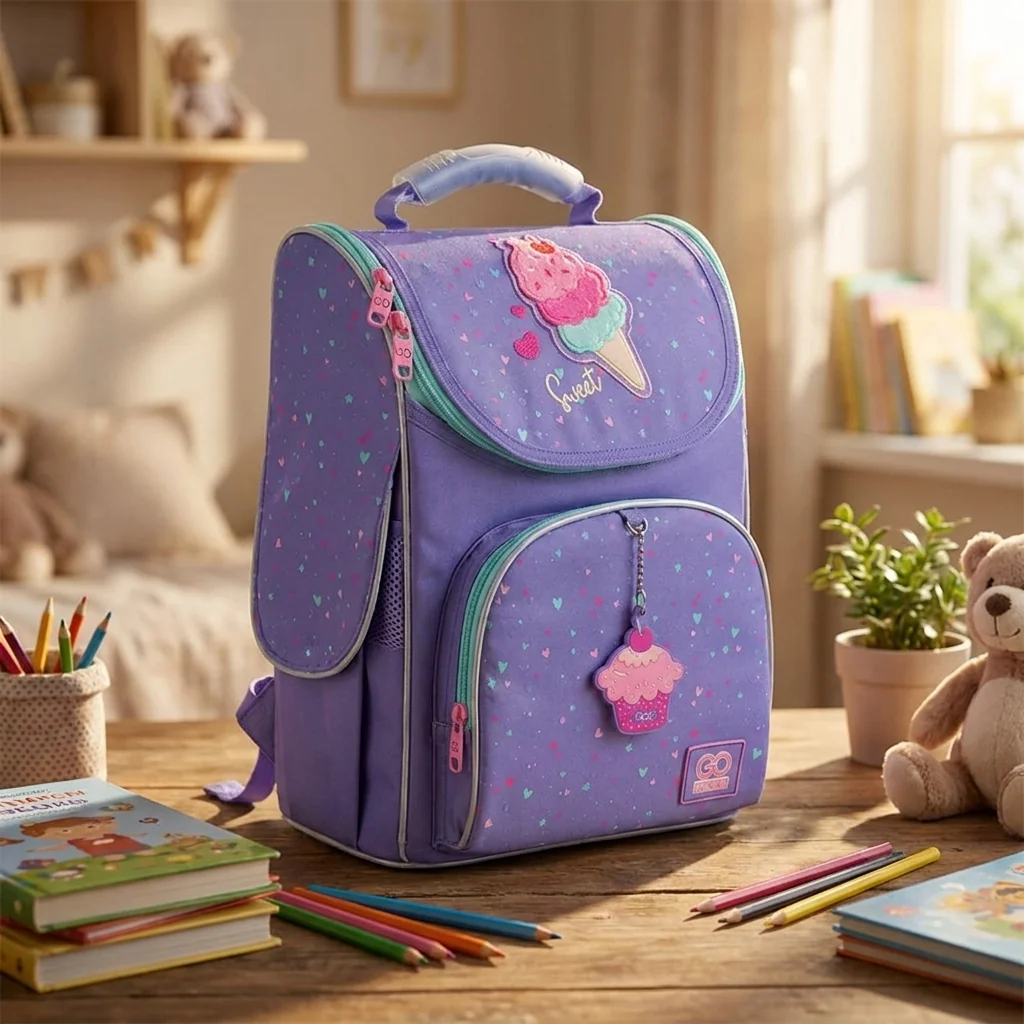 Рюкзак шкільний каркасний GoPack Education Summer Ice Cream GO25-5001S-2 — Каркасні ортопедичні