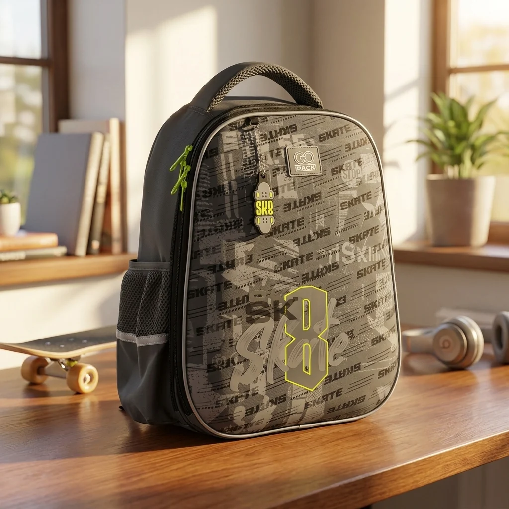 Рюкзак шкільний напівкаркасний GoPack Education Skate GO25-165M-8 — Каркасні ортопедичні