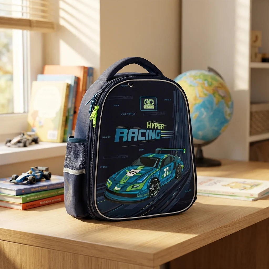 Рюкзак шкільний напівкаркасний GoPack Education Speedway GO25-165S-4 — Каркасні ортопедичні