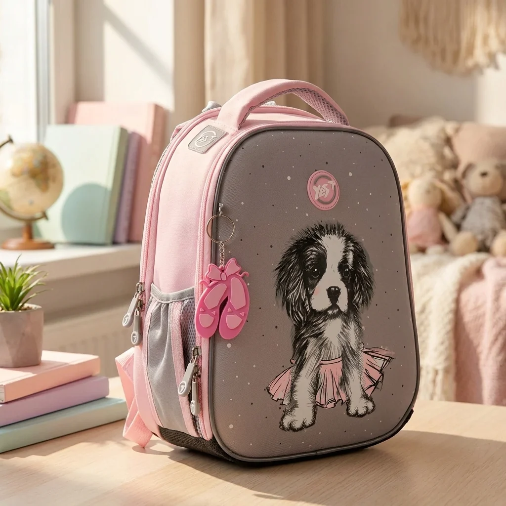 Рюкзак шкільний каркасний Yes Doggy Ballet H-100 — Каркасні ортопедичні