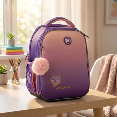 Рюкзак шкільний каркасний YES Happy Kitty H-100