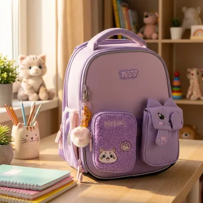 Рюкзак шкільний каркасний Yes Little Kitty H-100S