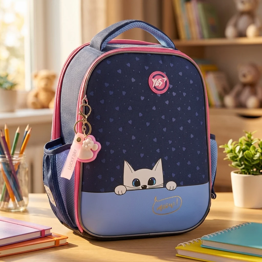 Рюкзак шкільний каркасний YES Meow-Meow H-100 — Каркасні ортопедичні