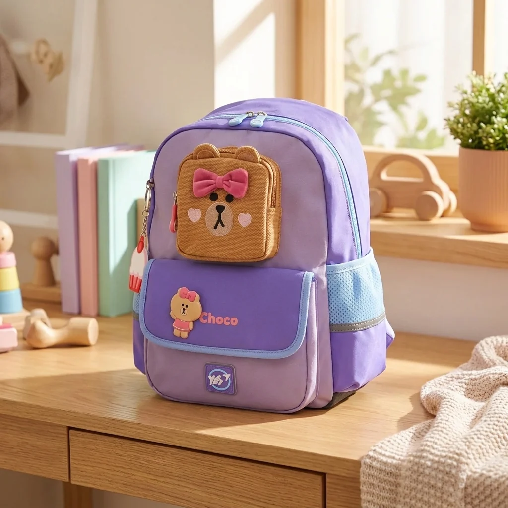 Рюкзак шкільний YES Line Friends Pretty Choco S-104 — Шкільні рюкзаки