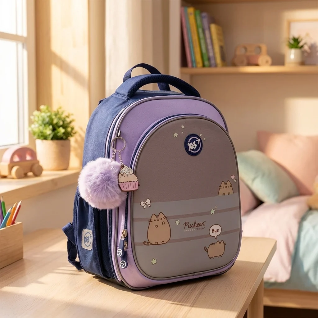 Рюкзак шкільний напівкаркасний YES Pusheen Playful S-109 — Каркасні ортопедичні