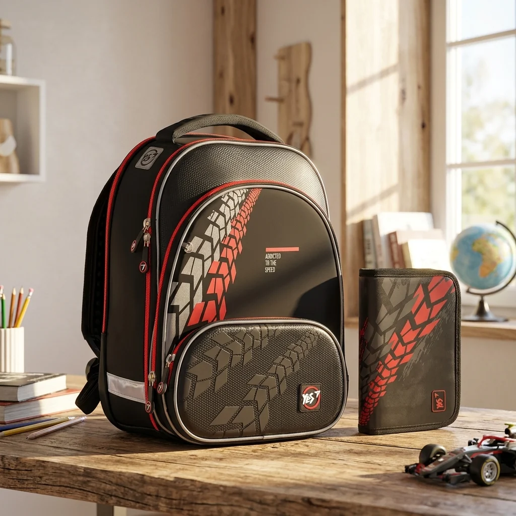 Шкільний набір Yes  S-30 Juno Ultra_Collection "Tire tread" 2 предм. — Шкільні рюкзаки