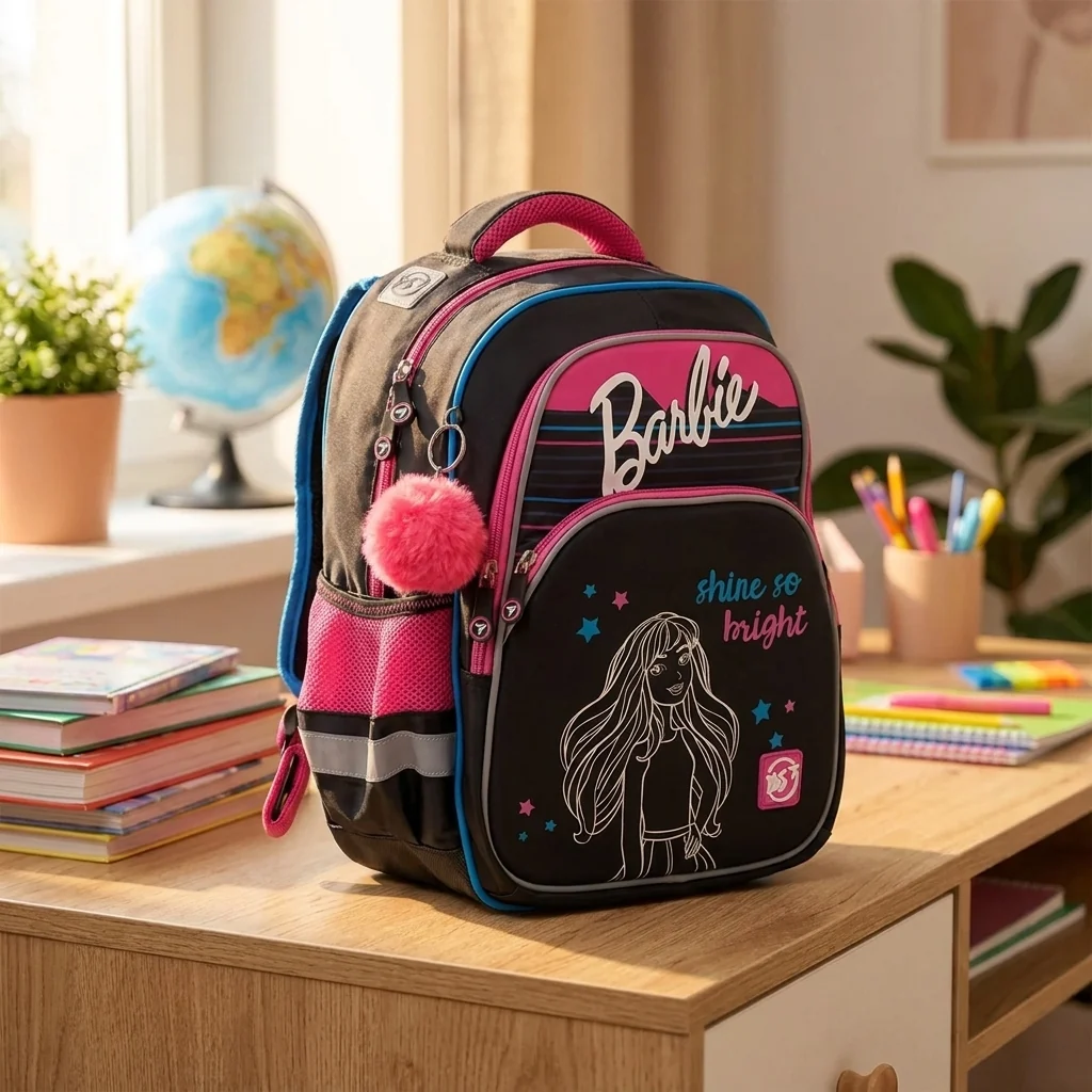 Рюкзак шкільний напівкаркасний YES S-40h Barbie — Каркасні ортопедичні